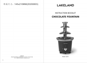 Manual Lakeland 62811 Chocolate Fountain