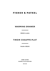 Mode d’emploi Fisher and Paykel WB24SDEB1 Tiroir chauffant