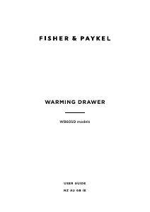 Manual Fisher and Paykel WB60SDEB1 Warming Drawer