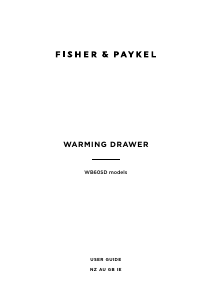 Manual Fisher and Paykel WB60SDEX1 Warming Drawer