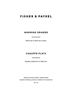 Mode d’emploi Fisher and Paykel WDV230_N Tiroir chauffant