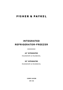 Manual Fisher and Paykel RS2484WRU1 Fridge-Freezer