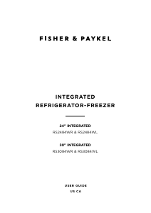 Manual Fisher and Paykel RS3084WLUK1 Fridge-Freezer