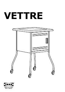 Manual IKEA VETTRE Bedside Table