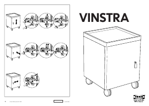Návod IKEA VINSTRA Nočný stolík