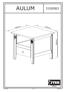 说明书 JYSKAulum床头柜