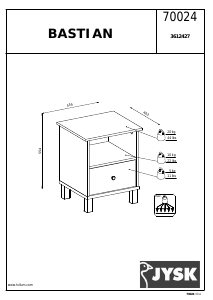 Bedienungsanleitung JYSK Bastian Nachttisch