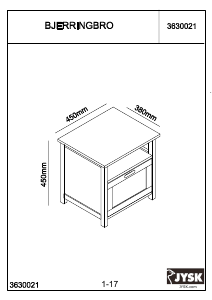 Návod JYSK Bjerringbro Nočný stolík