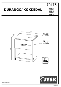 Návod JYSK Kokkedal Nočný stolík