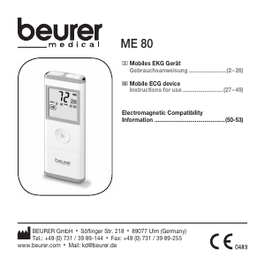 Manual Beurer ME 80 ECG Device