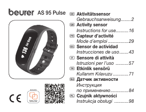 Instrukcja Beurer AS 95 Pulse Tracker aktywności