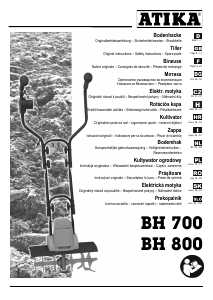 Manuál Atika BH 800 Kultivátor