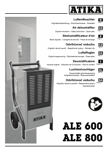 Mode d’emploi Atika ALE 800 Déshumidificateur