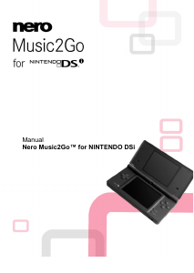 Manual Nero Music2Go for Nintendo DSi