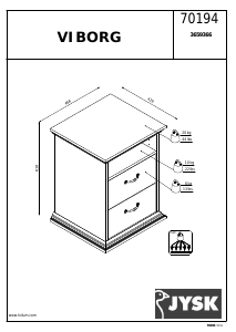 Руководство JYSK Viborg Прикроватный столик