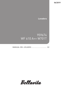 Manual de uso Bellavita WF 610 A++ W701T Lavadora