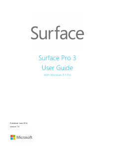 Handleiding Microsoft Surface Pro 3 Tablet