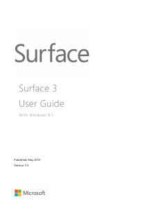 Manual Microsoft Surface 3 Tablet