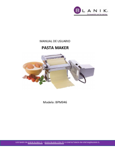 Manual de uso Blanik BPM046 Máquina de pasta