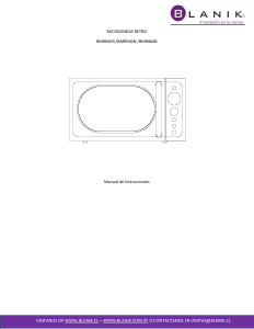 Manual de uso Blanik BMR066B Retro Microondas