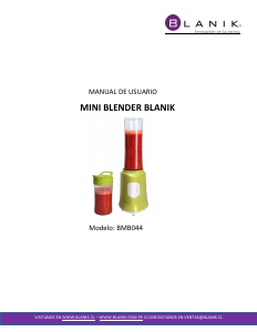 Manual de uso Blanik BMB044 Mini Batidora