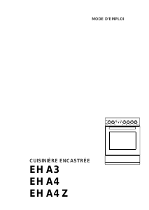 Mode d’emploi Therma EH A4 Z Cuisinière