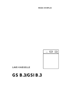 Mode d’emploi Therma GSI B.3 WS Lave-vaisselle