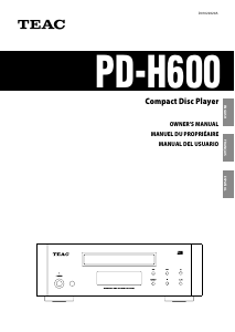 Handleiding TEAC PD-H600 CD speler