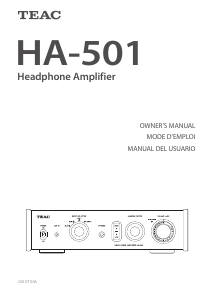 Manual de uso TEAC HA-501 Amplificador