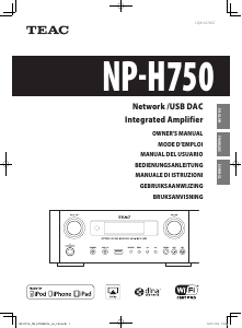 Manual de uso TEAC NP-H750 Amplificador