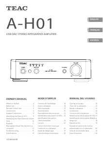 Manual de uso TEAC A-H01 Amplificador