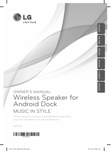 Manual LG ND1531 Speaker Dock