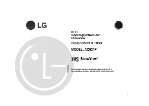 Manuale LG AC924P Videoregistratore