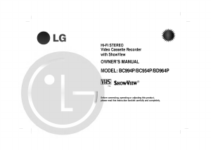 Handleiding LG BC954P Videorecorder