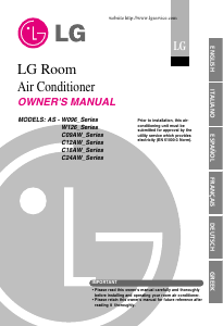 Manual LG ASNW126UMH0 Air Conditioner