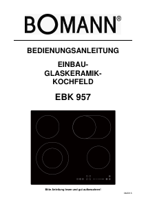 Bedienungsanleitung Bomann EBK 957 Kochfeld