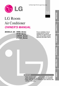 Manual LG AS-W1863MH0 Air Conditioner