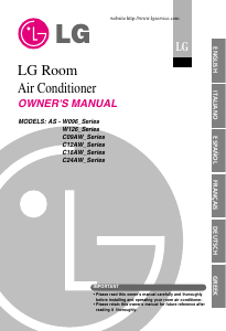 Manual LG ASNW126UWH0 Air Conditioner