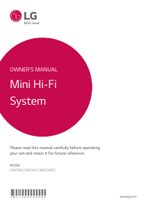 Handleiding LG CM9760 Stereoset