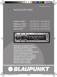 Bedienungsanleitung Blaupunkt Sydney SD27 Autoradio