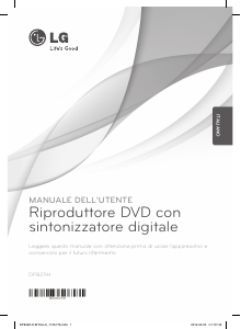 Manuale LG DP829H Lettore DVD
