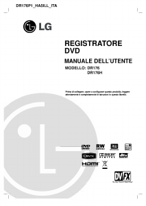 Manuale LG DR176H Lettore DVD