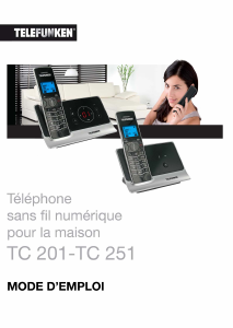 Mode d’emploi Telefunken TC 201 Téléphone sans fil
