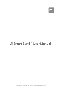 Bruksanvisning Xiaomi XMSH07HM Mi Smart Band Aktivitetsspårare