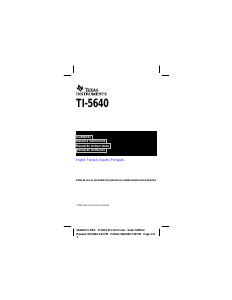 Manual de uso Texas Instruments TI-5640 Calculadora con impresoras