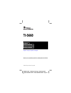 Manual de uso Texas Instruments TI-5660 Calculadora con impresoras