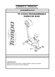 Handleiding Tempo Fitness TP-U3200 Hometrainer