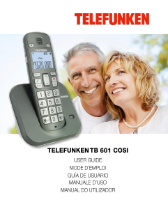 Manual de uso Telefunken TB 601 Cosi Teléfono inalámbrico