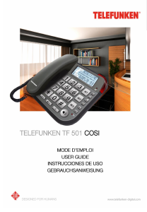 Mode d’emploi Telefunken TF 501 Cosi Téléphone