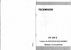Mode d’emploi Techwood DV 230 S Lecteur DVD
